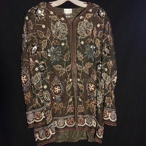 VINTAGE JUDITH ANN SEQUIN JACKET SIZE L